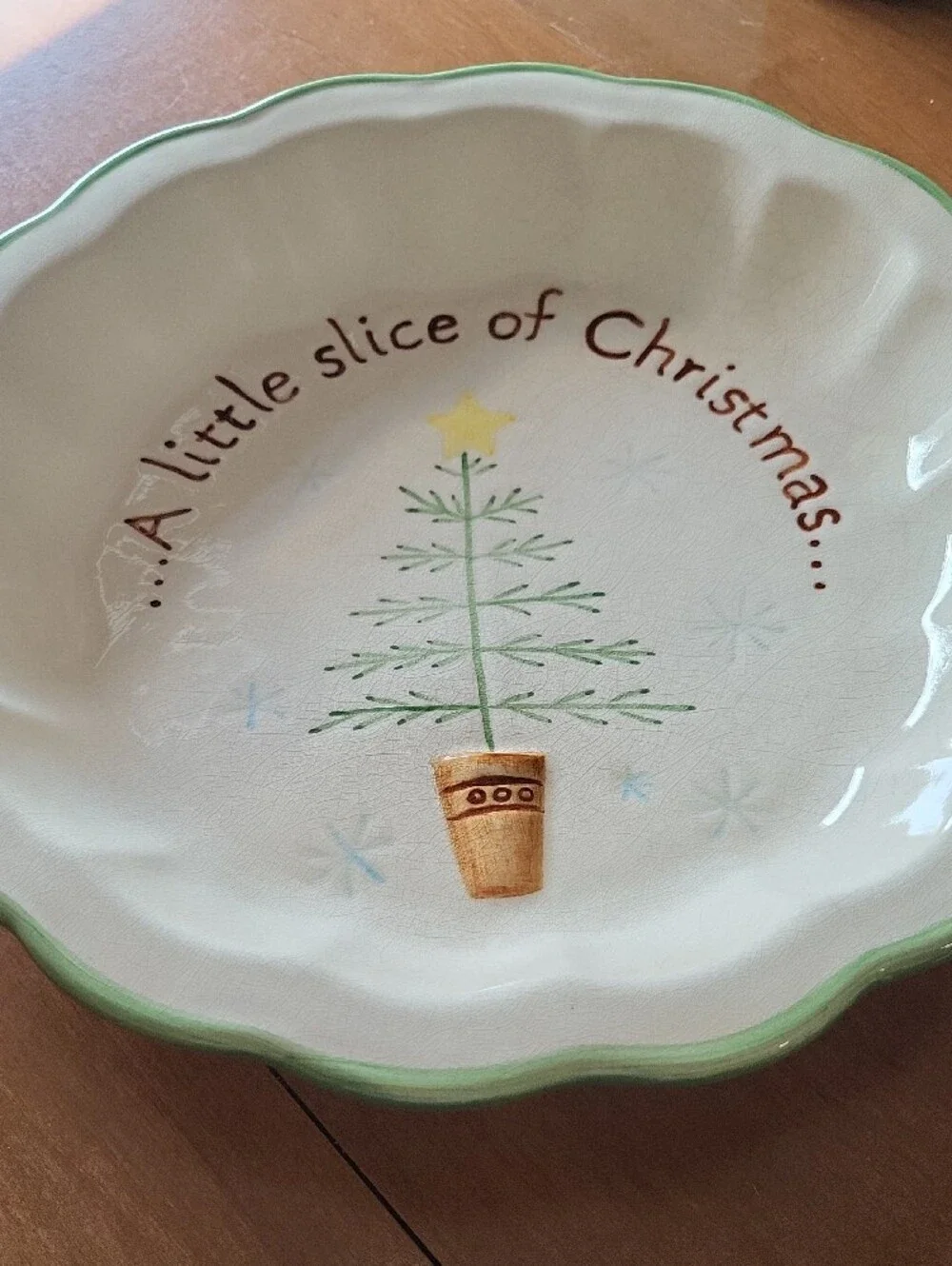 Russ Berrie Christmas Pie Plate